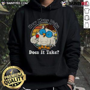 Alt Text: Retro vintage hoodie featuring a funny owl graphic asking, How many licks does it take? Perfect for casual wear.