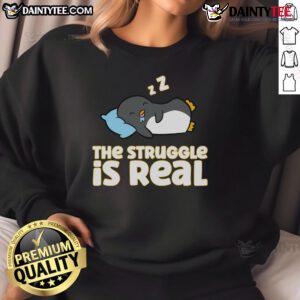 Funny Penguin Lover sweatshirt featuring playful design, perfect for penguin enthusiasts and cozy winter wear.