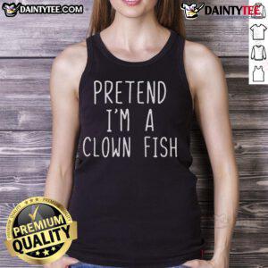 Funny pretend I'm a clown fish costume tank top for Halloween, ideal for lazy and easy festive celebrations.