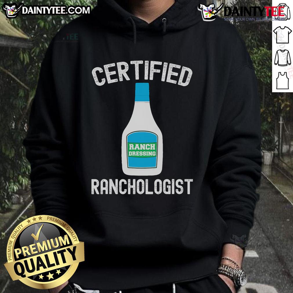 Funny ranch dressing hoodie featuring humorous ranch dressing sauce design, perfect for condiment lovers and foodies.
