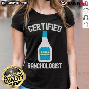 Funny ranch dressing humor tee for ladies featuring a playful ranch dressing sauce design, perfect for food lovers.