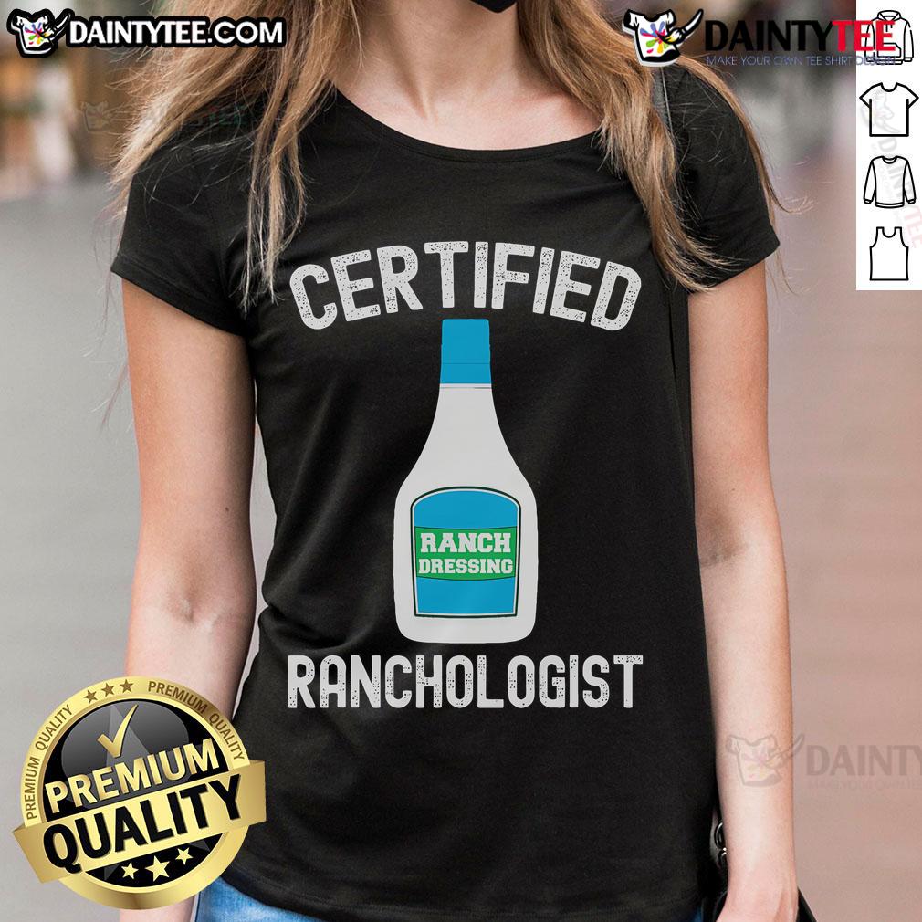 Funny ranch dressing humor tee for ladies featuring a playful ranch dressing sauce design, perfect for food lovers.