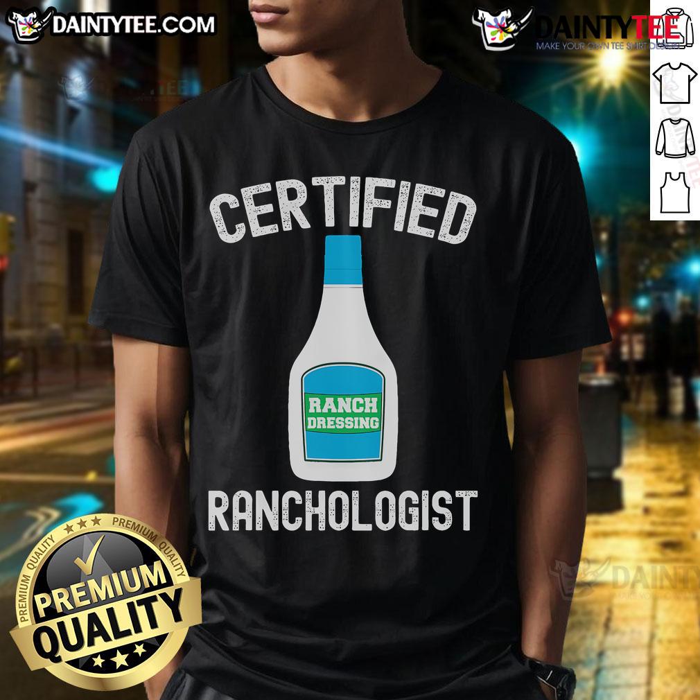 Funny Ranch Dressing T-Shirt featuring humorous ranch dressing sauce graphic for food lovers and pun enthusiasts.