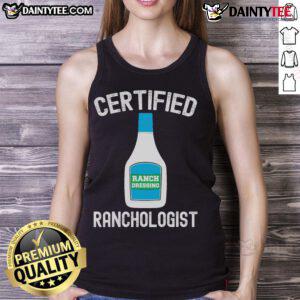 Funny ranch dressing humor tank top featuring playful graphics and text about ranch dressing sauce, perfect for food lovers.