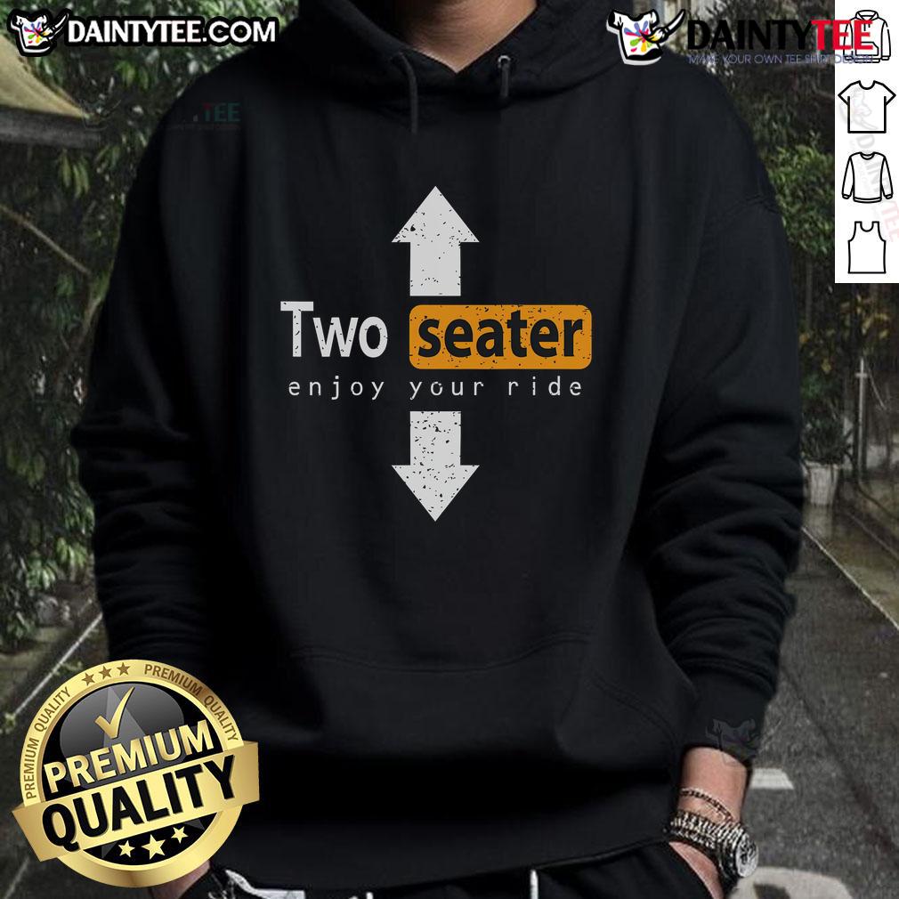 Funny two-seater hoodie for swingers, featuring a playful design perfect for couples who enjoy the ride in a lighthearted way.