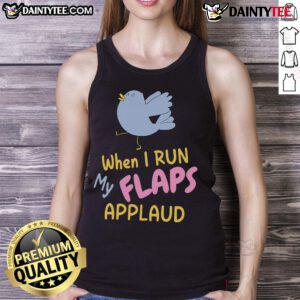 Funny bird meme on a tank top featuring flaps applauding, perfect for casual wear and humor lovers.