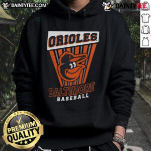 Good Baltimore Orioles Baseball Starter Hoodie in black and orange, perfect for fans and casual wear.