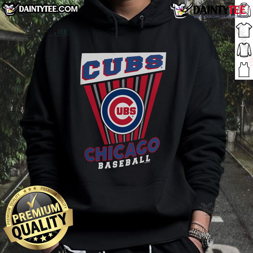 Good Chicago Cubs baseball starter hoodie in navy blue, showcasing team logo and stylish design for fans.
