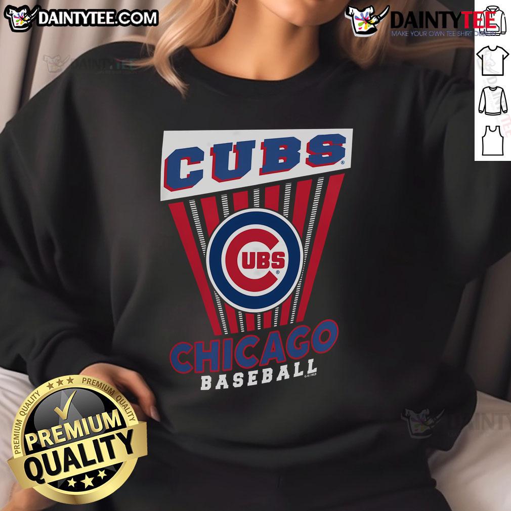 Good Chicago Cubs baseball starter sweatshirt in navy blue with team logo, perfect for fans and casual wear.