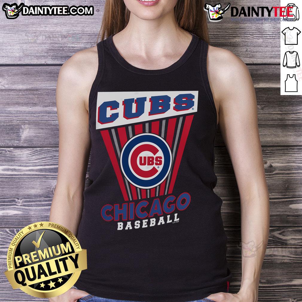 Good Chicago Cubs baseball starter tank top featuring vibrant team colors and logo, perfect for summer games and fans.