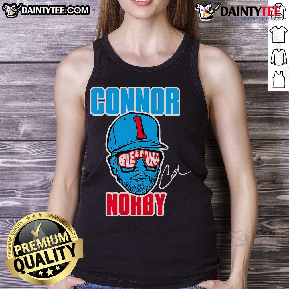 Alt Text: Good Connor Norby in a stylish Bleeping Tank Top, showcasing a trendy summer outfit perfect for casual wear.