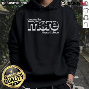 Stylish Good Created For More Grace College hoodie in navy blue, perfect for college students and alumni.