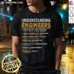 Funny mechanical engineering T-shirt featuring humorous graphics and phrases for engineers and tech enthusiasts.