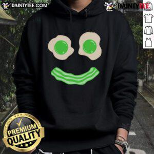 Good Green Eggs and Ham hoodie with a smiley face design, perfect for brunch and breakfast lovers.