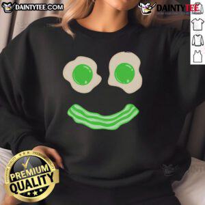 Good Green Eggs and Ham sweatshirt featuring a cheerful smiley face, perfect for brunch and breakfast lovers.