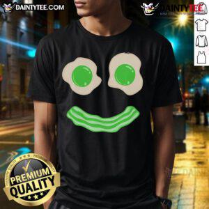 Good Green Eggs Ham Smile Face Brunch Breakfast T-Shirt featuring a playful design perfect for brunch lovers.