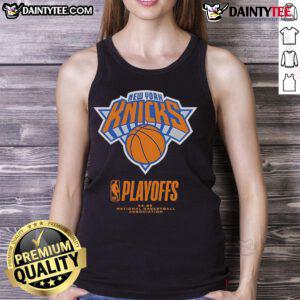 Good New York Knicks Fanaticity 2025 NBA Playoffs tank top featuring a vibrant alley-oop design for passionate fans.