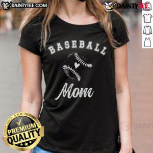 Good Proud Baseball Mom Ladies Tee featuring a stylish design for supportive baseball moms, perfect for game day.