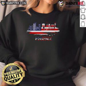 Good USA American Flag Cityscape Phoenix Arizona Skyline Sweatshirt featuring vibrant city skyline and patriotic design.