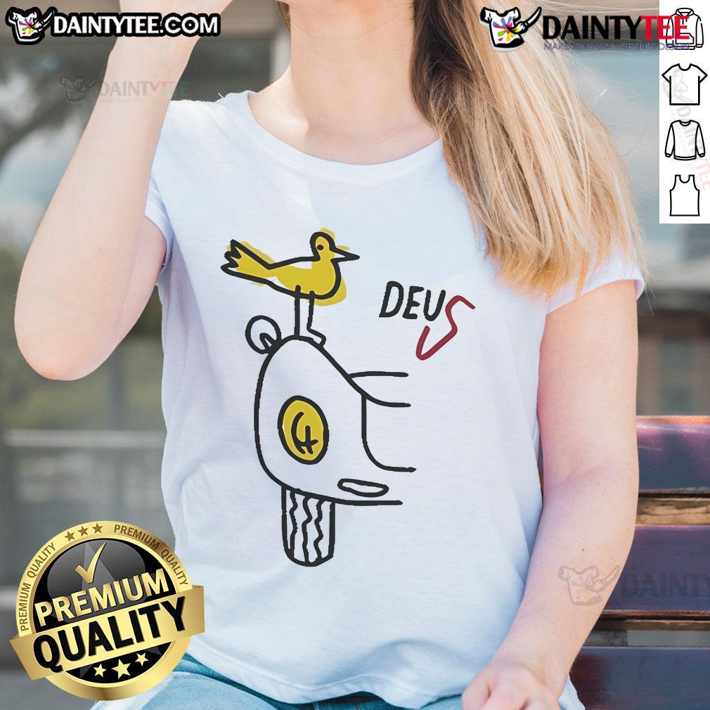 Happy Deus Specter Rare Birds Ladies Tee featuring vibrant bird graphic, perfect for casual wear and bird lovers.