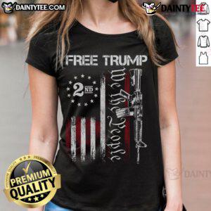 Hot Free Trump Supporter Tee featuring 'We The People' and American flag design for patriotic women.