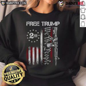 Hot Free Trump Supporter Pro-Trump sweatshirt featuring the American flag design, perfect for patriotic fans.