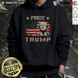 Alt Text: Pro-Trump hoodie featuring American flag design, perfect for hot weather, ideal for Trump supporters.