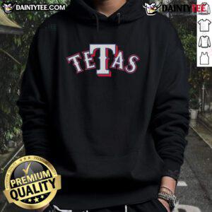 Stylish Hot Tetas MLB Texas Rangers hoodie in vibrant colors, perfect for baseball fans and game day wear.