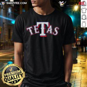 Hot Tetas MLB Texas Rangers T-Shirt featuring vibrant team colors and logo, perfect for fans and game day wear.