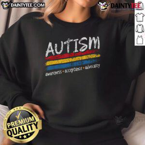 Cozy Nice Autism Awareness Acceptance Advocacy Sweatshirt in vibrant colors, promoting understanding and support for autism.