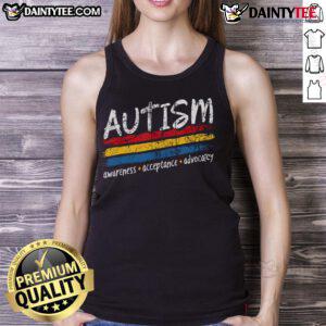Nice Autism Awareness Acceptance Advocacy Tank Top featuring a colorful design promoting inclusivity and understanding.