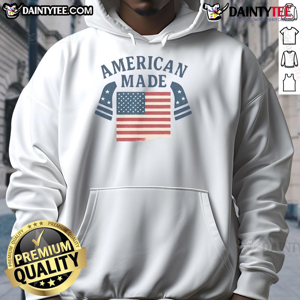 Awesome American Made America Flag Hoodie featuring a bold design and comfortable fit for patriotic style.