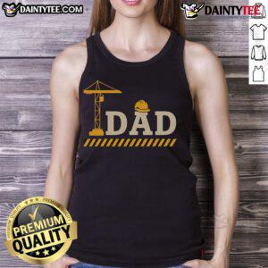 Awesome Construction Dad Father's Day tank top featuring bold text and a stylish design for construction-loving dads.