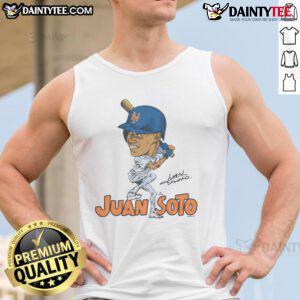Awesome Mets Juan Soto signature tank top featuring vibrant team colors and stylish design for fans.