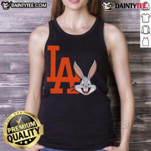 Funny Los Angeles Dodgers Looney Tunes baseball tank top for fans, featuring vibrant graphics and playful design for 2025.