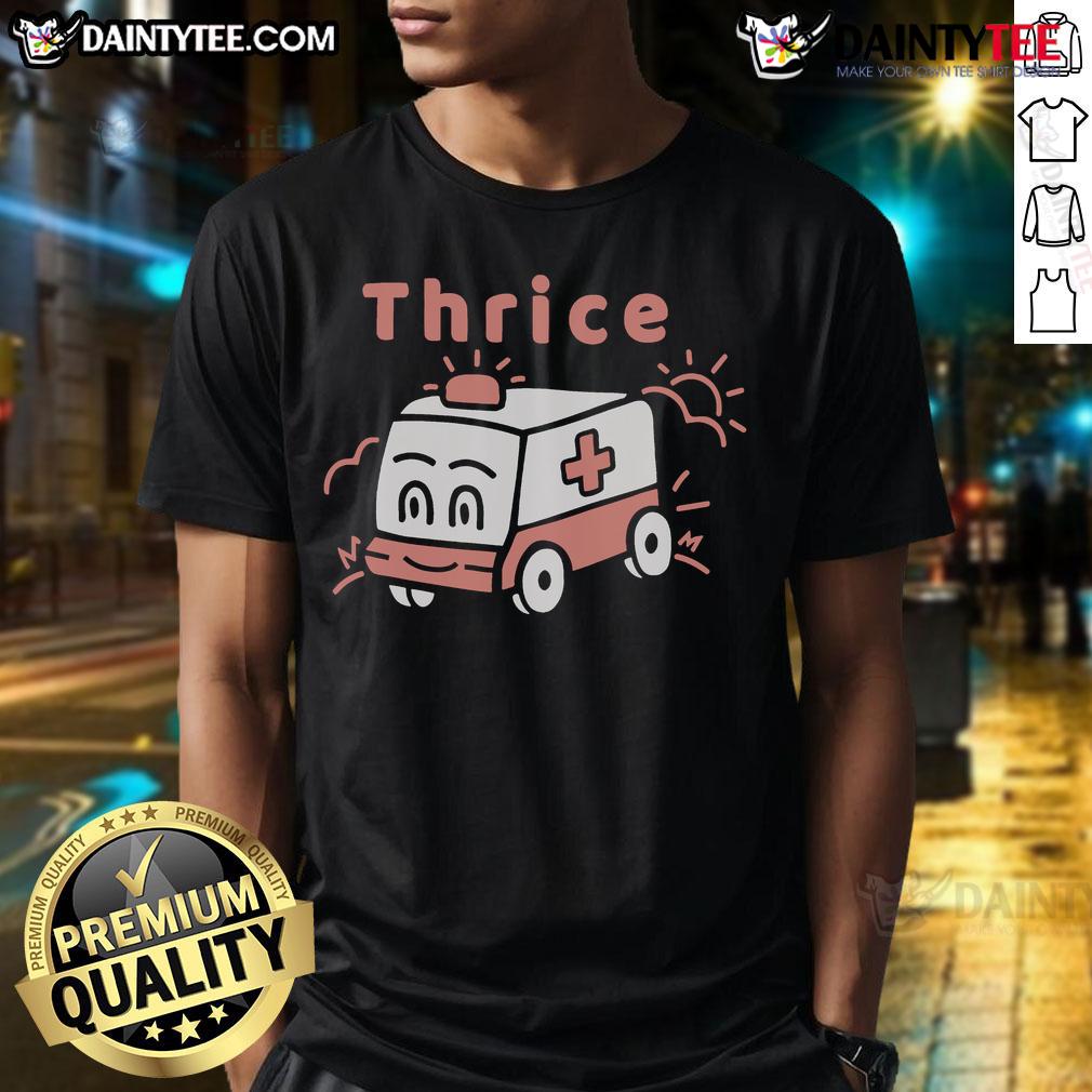 Funny Thrice Ambulance T-Shirt featuring a humorous design perfect for fans of the band and unique graphic tees.