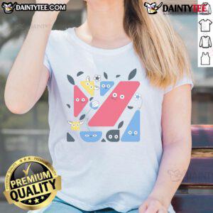 Good Abstract Helpers Ladies Tee featuring vibrant colors and unique design, perfect for casual wear and stylish outfits.