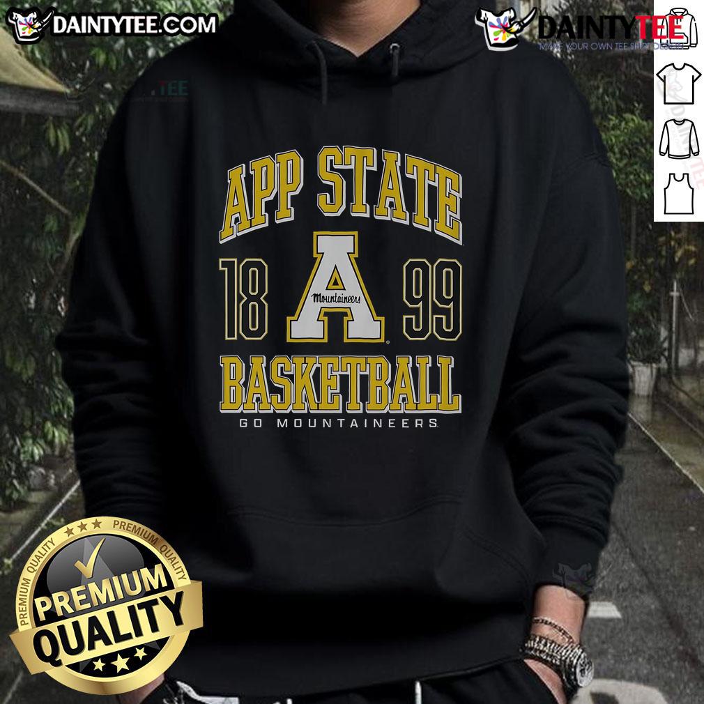 Appalachian State Mountaineers basketball hoodie in navy blue, featuring team logo and comfortable fit for fans.