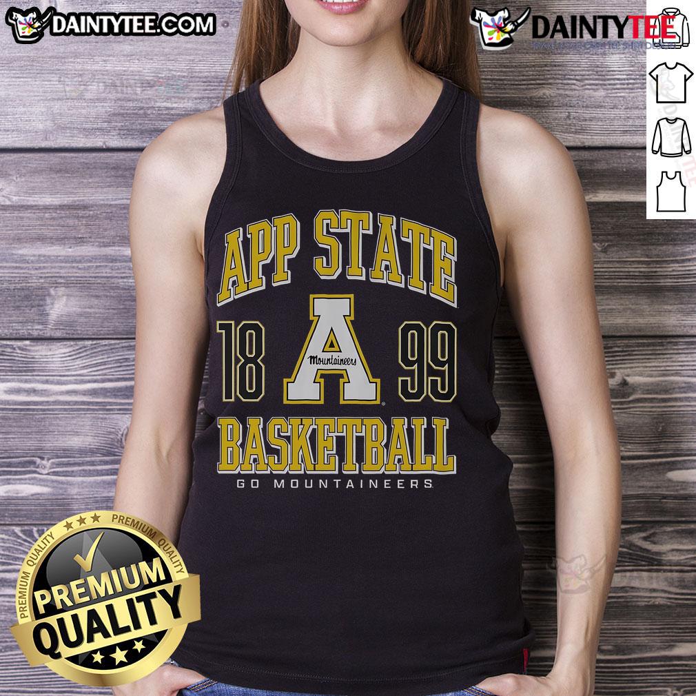 Good Appalachian State Mountaineers basketball tank top featuring team colors and logo, perfect for fans and athletes.