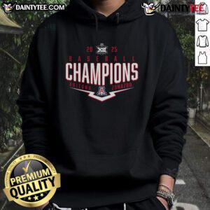 Arizona Wildcats 2025 Big 12 Baseball Conference Tournament Champions hoodie, celebrating playoff victory in style.