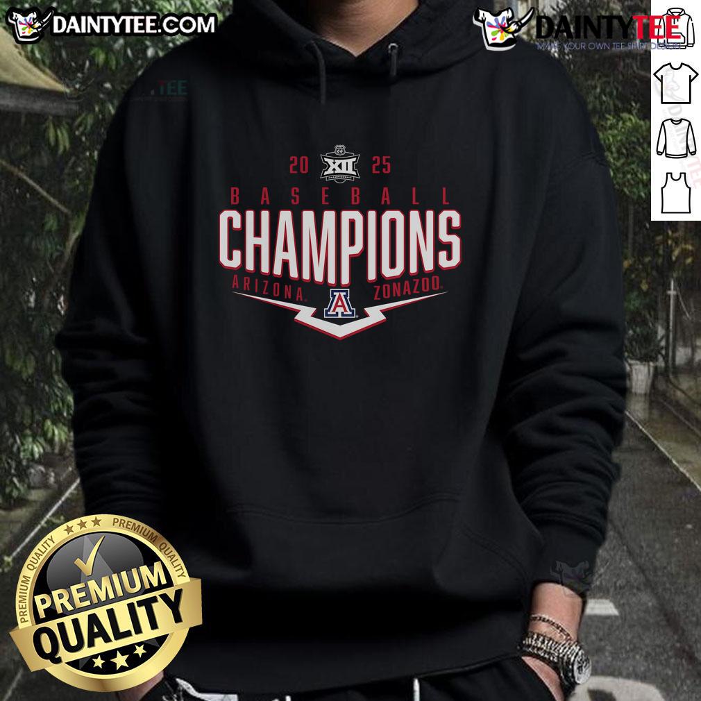 Arizona Wildcats 2025 Big 12 Baseball Conference Tournament Champions hoodie, celebrating playoff victory in style.
