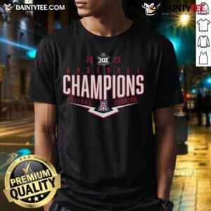 Good Arizona Wildcats 2025 Big 12 Baseball Conference Tournament Champions Playoff Pitch T-Shirt design featuring team colors.