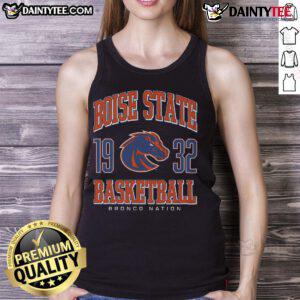 Good Boise State Broncos basketball tank top featuring team colors and logo, perfect for game day and sports enthusiasts.