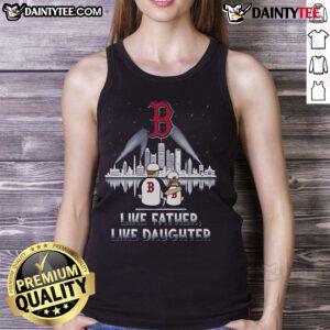 Limited Edition 'Like Father, Like Daughter' Boston Red Sox tank top for 2025, perfect for young fans and family bonding.
