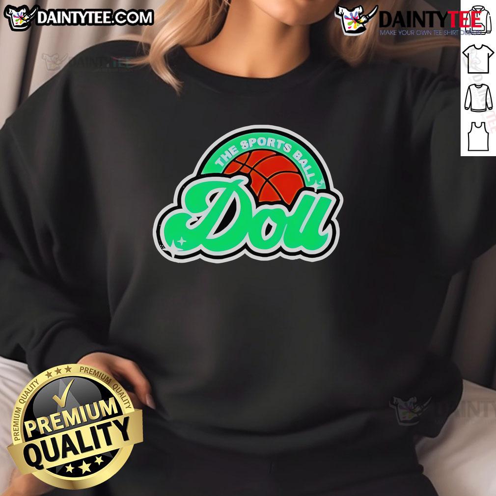 Good Casual Doll and Ball Design Sweatshirt featuring a playful graphic and comfortable fit for everyday wear.