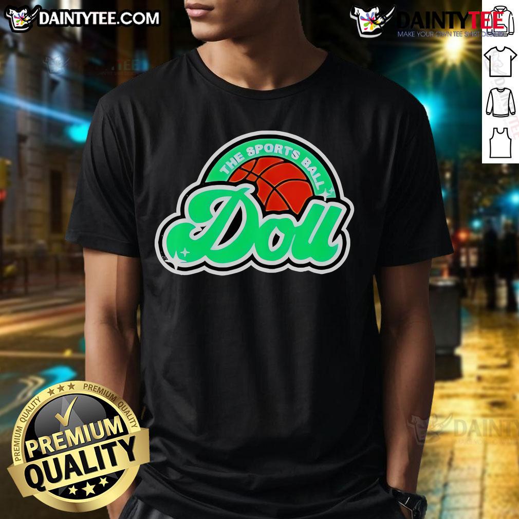 Good Casual Doll and Ball Design T-Shirt featuring a colorful graphic print, perfect for stylish everyday wear.