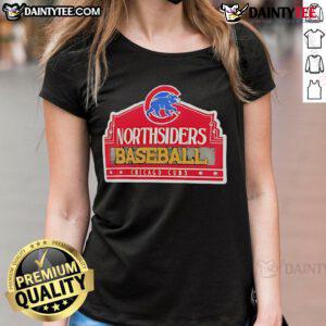 Classic hometown ladies tee to celebrate Cubs baseball season, featuring vibrant team colors and stylish design.