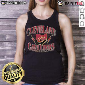 Vintage Cleveland Cavaliers baseball tank top featuring a retro design and vibrant team colors for fans.