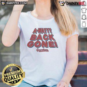 Good Cleveland Guardians A Wayyy Back Gone ladies tee featuring vibrant design and team logo for stylish fan apparel.