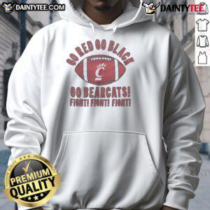 Good Go Red Go Black Go Bearcats Hoodie featuring vibrant team colors and logo, perfect for fans and supporters.